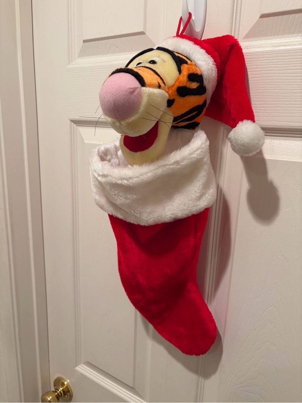 Disney Tigger Plush Christmas Stocking - Red, White, Orange, Pink, Black